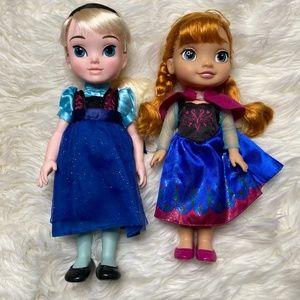 Elsa and Anna dolls EUC